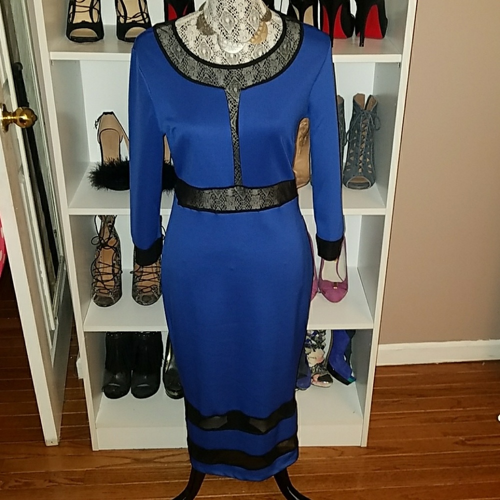 Venus Royal Blue Cocktail Dress sz M